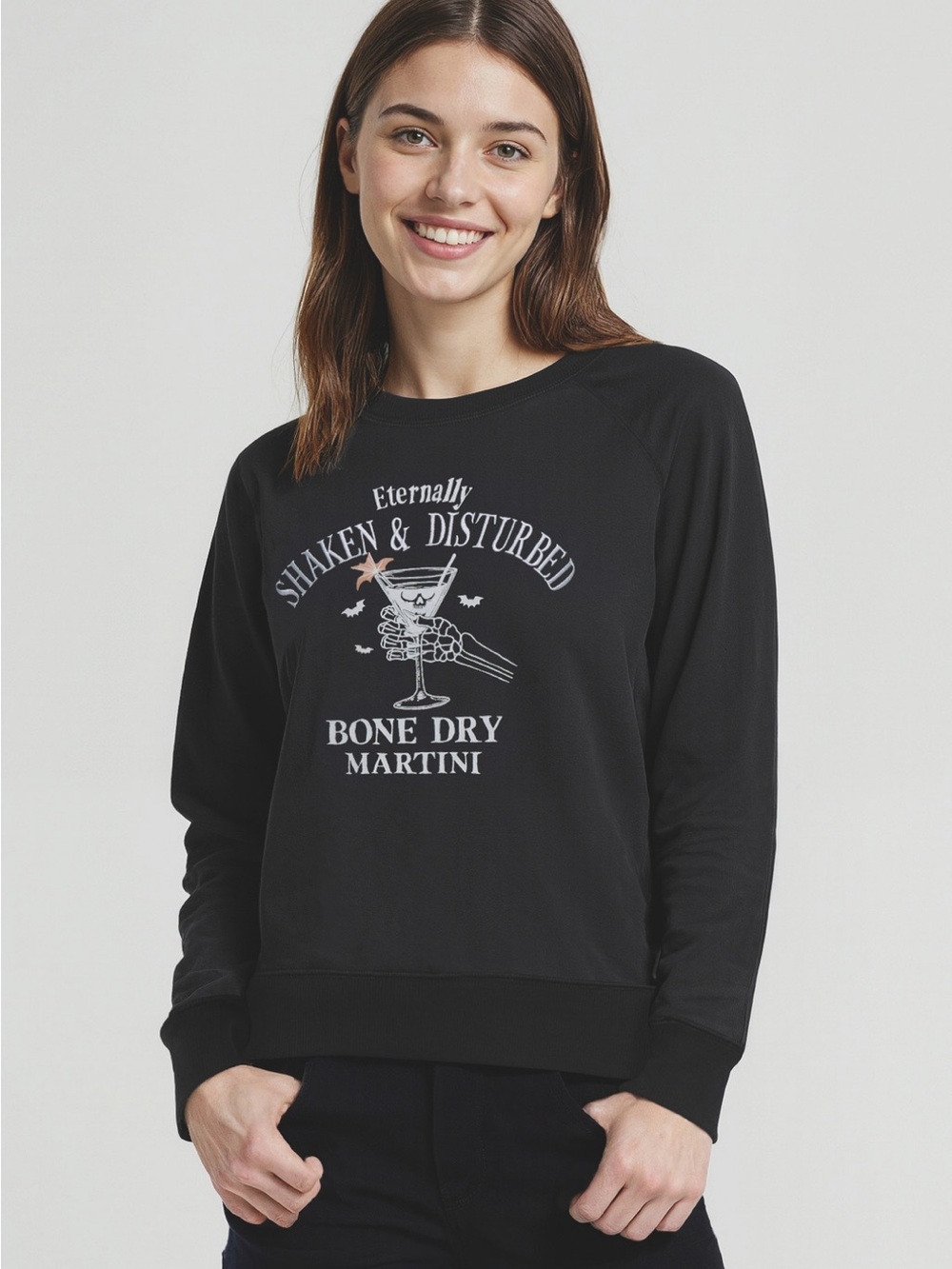 New WILDFOX SZ SM MARTINI Bone Dry Keely Raglan Sweatshirt | Pirate Halloween